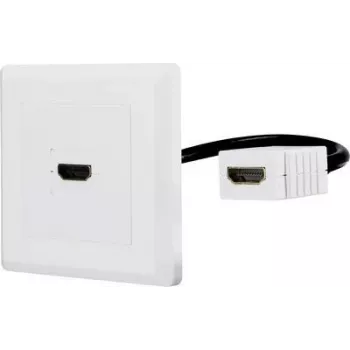 Renkforce RF-4538136 adaptador HDMI [1x conector hembra HDMI - 1x conector hembra HDMI] blanco con baño de oro - adaptador - digital/pantalla/vídeo
