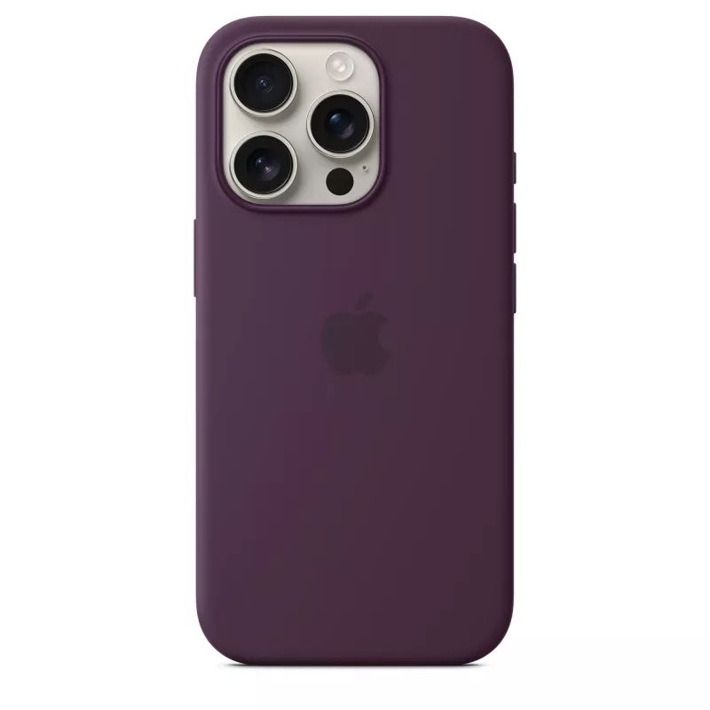 Apple iPhone 16 Pro Funda de silicona con MagSafe - Ciruela
