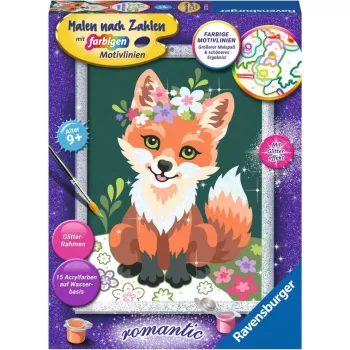 Ravensburger Pintar por números - Zorro floral