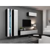 Soporte de TV para cama meble VIGO NEW 30/180/40, 1800×400×300 mm, tablero superior negro, estructura de aglomerado