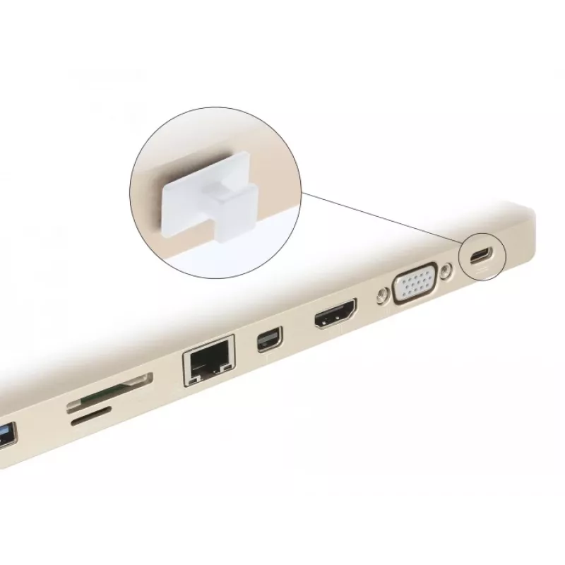 Tapa antipolvo para conector hembra USB Type-C DeLOCK 64097