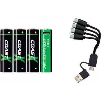 Coast Products 1x4 pila Coast Zithion-X Mignon AA con puerto de carga USB-C - Pila (100047534)
