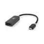 Nedis adaptador USB USB 3.2 Gen1 - USB-C™ conector macho, conector hembra DisplayPort, 0,20 m, redondo, dorado, PVC, gris