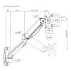 Soporte de pared para monitor MACLEAN MC-332, compatible con pantallas de 17 inch a 32 inch, inclinación fija, compatible con VESA