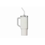 Vaso con pajita térmico Xiaomi Straw Mug White 1 L — interior de acero inoxidable, a prueba de fugas, 240×132×97 mm