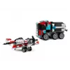 LEGO Creator 3-in-1 31146 Camión de plataforma con helicóptero