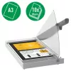 Cortapapeles Leitz Precision Home Office A3, 10 hojas, prensa manual, acero inoxidable, A3, 80 g/m², acero