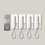 Siedle SET CA 812-4 E/W - con cable - acero inoxidable - Blanco - pared