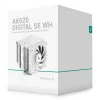 Disipador de aire DeepCool AK620 Digital SE White — dos ventiladores de 120 mm, 6 heatpipes, PWM, soporte LGA-1700, pantalla integrada