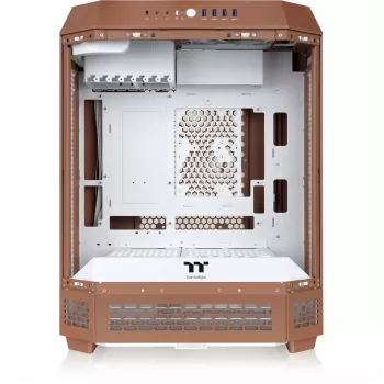 Caja de PC Thermaltake The Tower 600 torre Midi moca — ATX/Micro-ATX/Mini-ITX, cristal templado, 1x 3,5 pulgadas + 2x 2,5 pulgadas, 4x USB 3.2