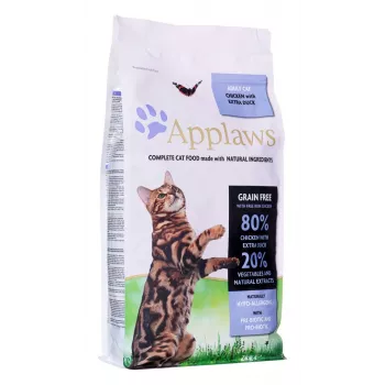 Comida seca para gatos Applaws Huhn con Ente 2 kg – alimento completo sin cereales para gatos adultos, 36,5 % proteína, 16 % grasa