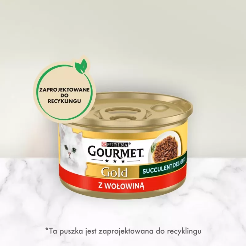 PURINA Gourmet Gold Succulent Delights Ternera - Comida húmeda para gatos - 85 g