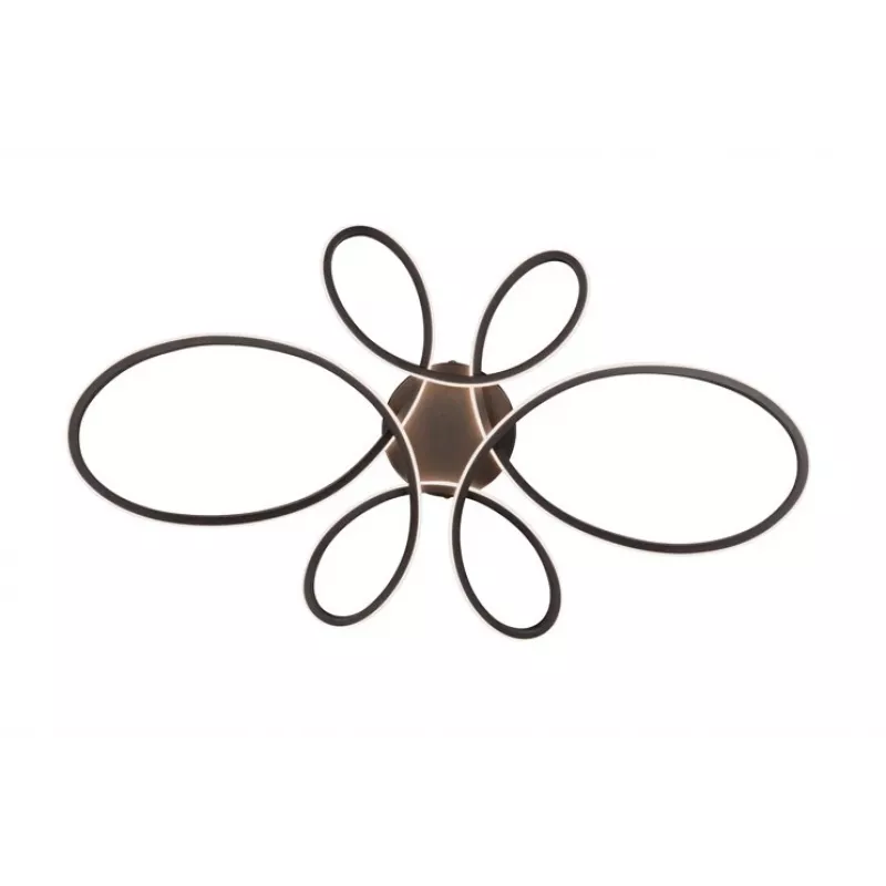 Lámpara LED de techo TRIO Fly 83 cm, 3000K, negro mate