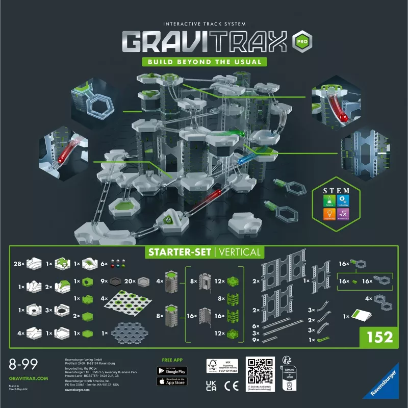 Pista de canicas de juguete Ravensburger GraviTrax PRO Starter-Set Vertical a partir de 8 años