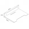 Estante de pared para decodificador MACLEAN MC-122, acero, negro, carga máx. 5 kg, distancia entre orificios 219 mm