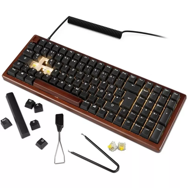 Teclado Sharkoon SGK50 S2 Home USB QWERTZ alemán Wood