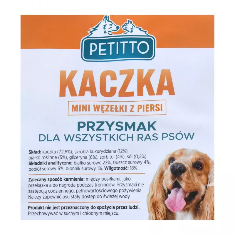 Nudos mini de pechuga de pato PETITTO - snacks para perros - 500 g