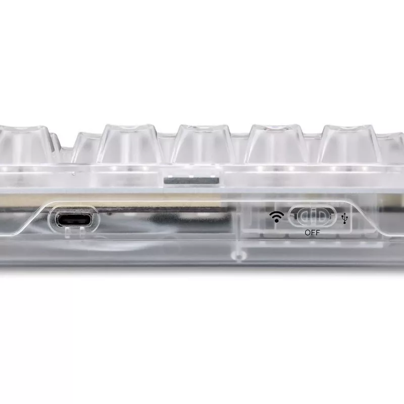 Crystal Shark, Teclado gaming Blanco, Distribución DE, KTT