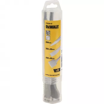 DeWALT 20 Mm X 250 Mm, 40 Mm X 250 Mm, 250 Mm Juego de cinceles SDS