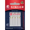 Aguja de máquina de coser SINGER 80/12 (modelo 250054303) para tejidos de punto, punta redonda