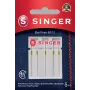 Aguja de máquina de coser SINGER 80/12 (modelo 250054303) para tejidos de punto, punta redonda