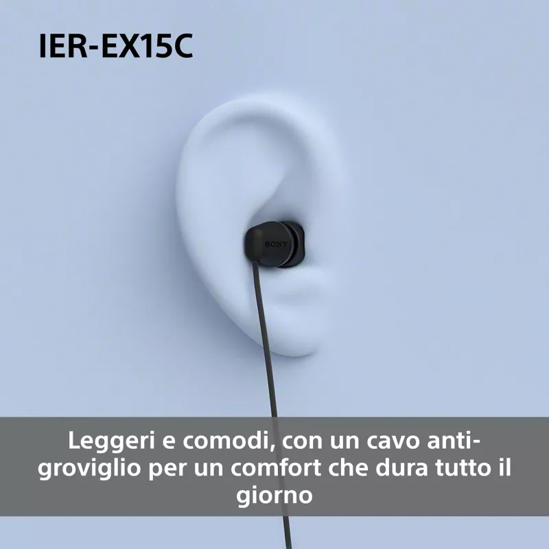 Sony IER-EX15C Auricular Cableado In-Ear Llamadas/Música USB Type-C Negro