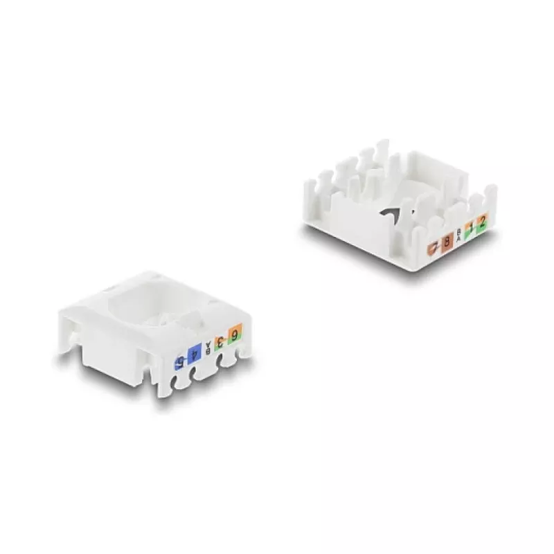 Delock 90802 Módulo Keystone RJ45 a LSA Cat.6 UTP, sin herramientas, negro/blanco