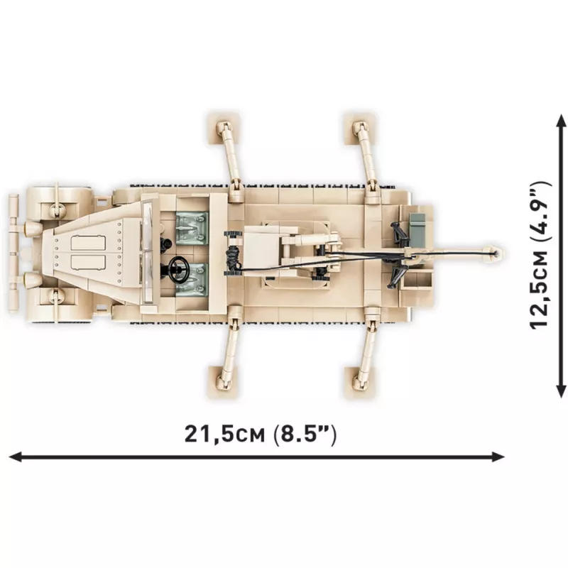 Bloques Cobi Sd.Kfz. 9/1 Famo — modelo de la Segunda Guerra Mundial, 498 piezas, multicolor
