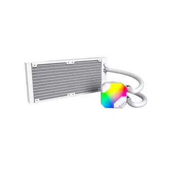 Refrigeración líquida AIO Montech Hyper Flow ARGB 240 mm blanco — radiador de 240 mm, iluminación ARGB, acabado blanco