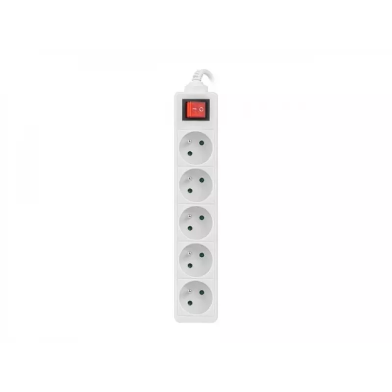 Alargador eléctrico Lanberg PS1-05E-0300-W 3m 5 tomas de CA interior/exterior blanco