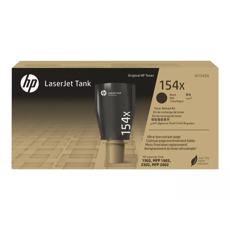 HP 154X alto rendimiento negro original LaserJet Tank kit de recarga de tóner