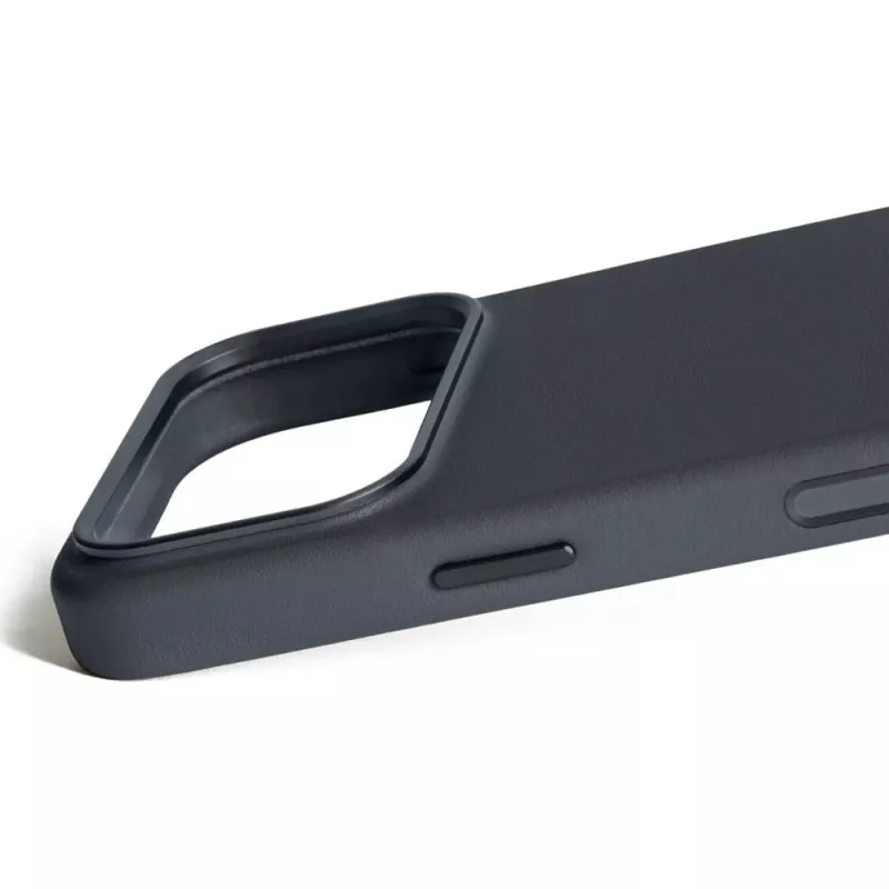 Mujjo Full Leather Case MagSafe funda para iPhone 17 Pro gris