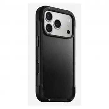 Funda para móvil Nomad Rugged Leather Case para Apple iPhone 17 Pro, cuero/TPU/PC/aluminio, compatible con pantallas de 16 cm (6,3