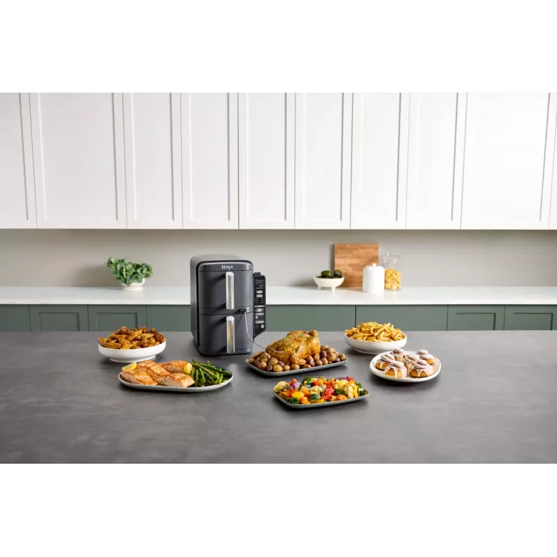 Ninja Double Stack XL Freidora de aire 2 compartimentos con sonda de temperatura SmartCook 9,5 L SL451EU