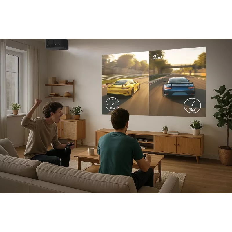 Proyector estándar Optoma Photon Life PK32 con 1100 lúmenes ANSI, DLP, UHD 4K (3840x2160), 3D, negro