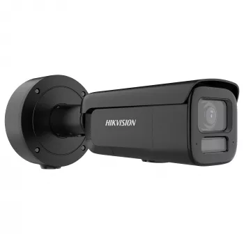 Cámara IP tipo bala Hikvision Pro Series ColorVu 4 MP varifocal motorizada 2,8–12 mm, rotación 360°, cableada, interior/exterior