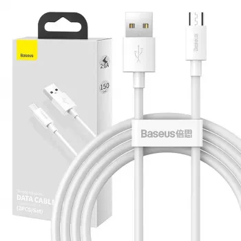 Cable USB-A a Micro-USB-B Baseus TZCAMZJ-02 1,5 m blanco