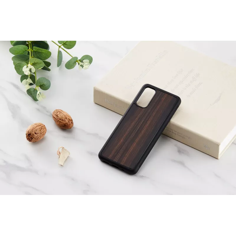 Funda para smartphone Man and Wood Galaxy S20 Ebony Negro — Funda protectora para Samsung Galaxy S20