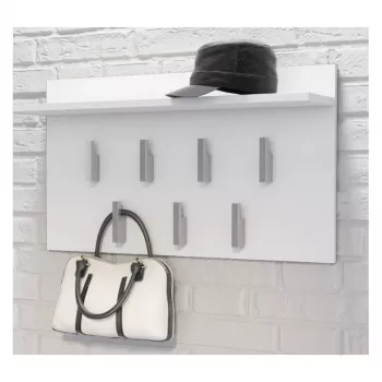 Perchero Top e shop WIESZAK 2F BIEL MAT, aglomerado, 7 ganchos, 700×200×400 mm