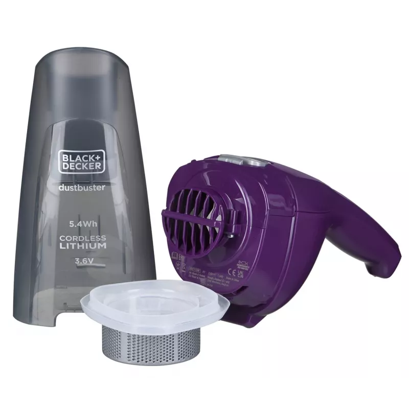 Black & Decker NVC115W aspirador de mano gris, lila sin bolsa