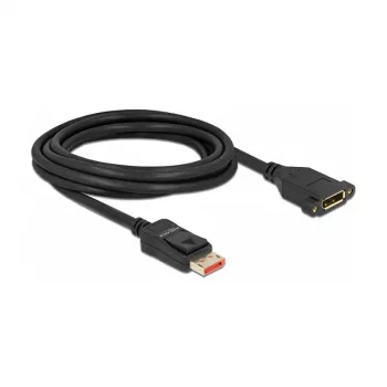 Cable de extensión DisplayPort Montaje en panel DeLOCK 87098 8K 60 Hz 3 m