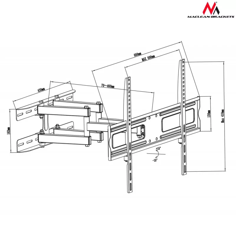 Soporte de pared para TV, monitor, plasma, LCD
