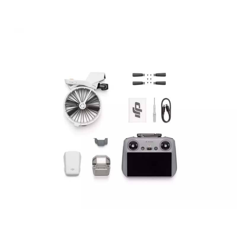 Dron DJI Flip con mando DJI RC 2, 48 MP, 4K HDR (3840x2160), 3110 mAh, 16 m/s, hasta 31 min de vuelo, menos de 249 g, negro/blanco
