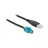 Cable HSD Z hembra a USB 2.0 Type-A macho 1 m DeLOCK