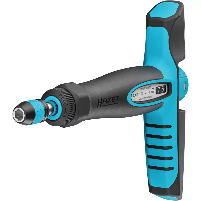 Destornillador dinamométrico 6005CT-100 (negro/azul, 4 - 10 Nm, portapuntas 1/4, mango en T)