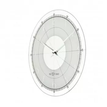 Reloj NeXtime 8125 Fancy Round, Ø43 cm, pared, blanco/plata