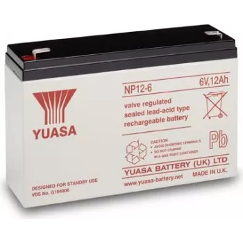 Yuasa NP12-6 - 12000 mAh - Batería de plomo-ácido sellada (VRLA) - 6V - 2,05 kg - 50 x 151 x 94 mm (NP12-6)