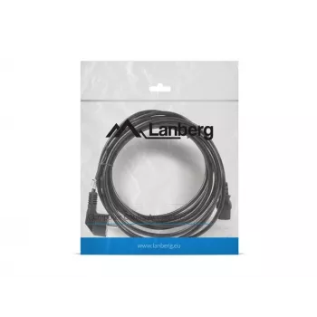 Cable de alimentación LANBERG CA-C13C-11CC-0050-BK – 5 m, conector hembra C13 a CEE7/7, C13 en ángulo
