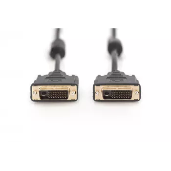 Cable de monitor ASSMANN DVI 2 m Dual Link M/M 2 núcleos de ferrita cable de conexión K8 bulk 24+1 (AK-320101-020-S)