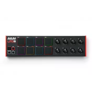 Teclado MIDI Akai LPD8 MKII 8 teclas USB negro, rojo
